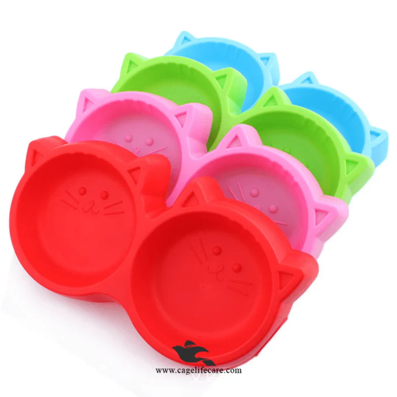 Double Face Cat Feeding & Water bowl/Pot for Pets