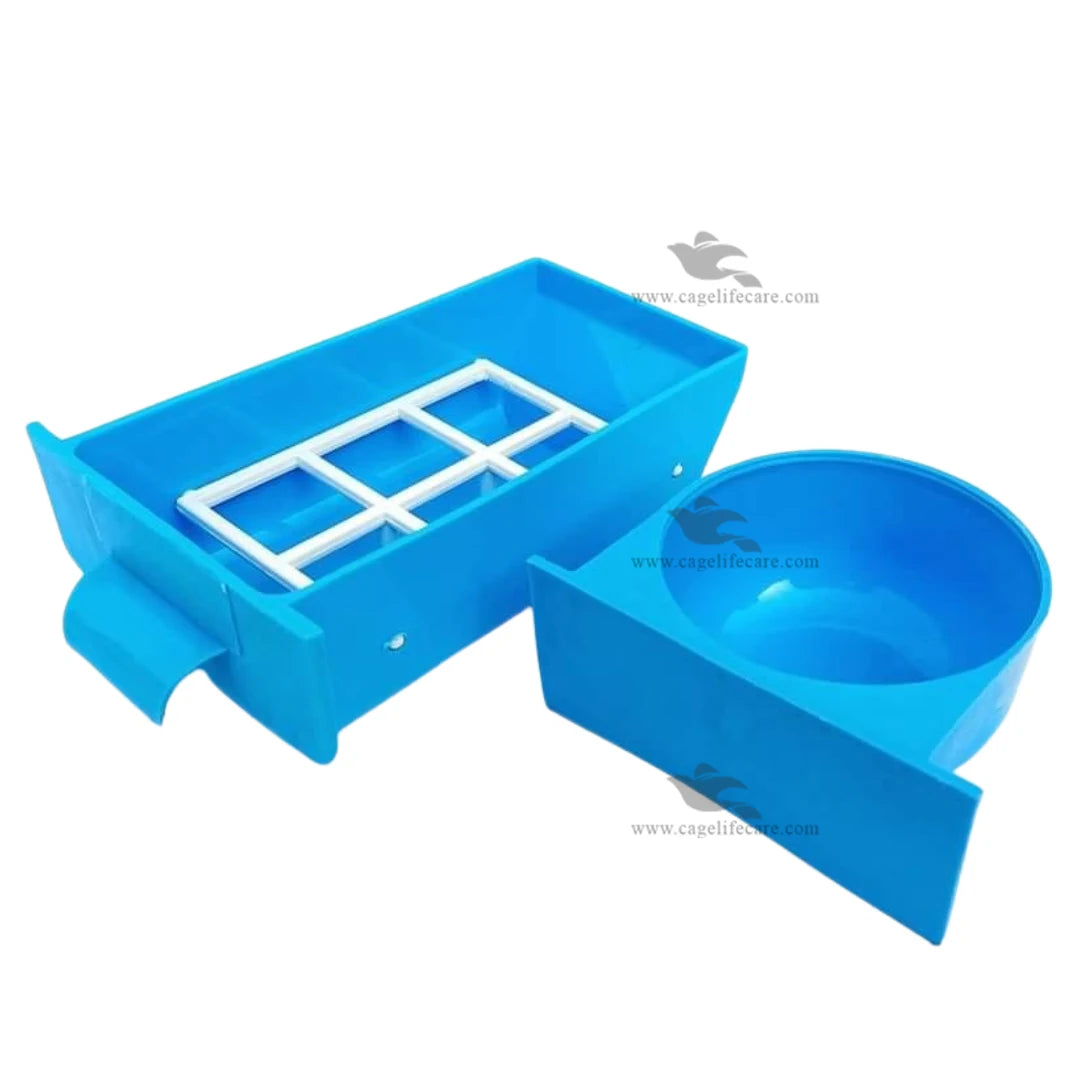 Feed Bowl with Fixed Grill - High-Quality Seed Pot for Birds