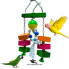 Filo Hanging Bird Toy with Natural Wood, Beads & Bell