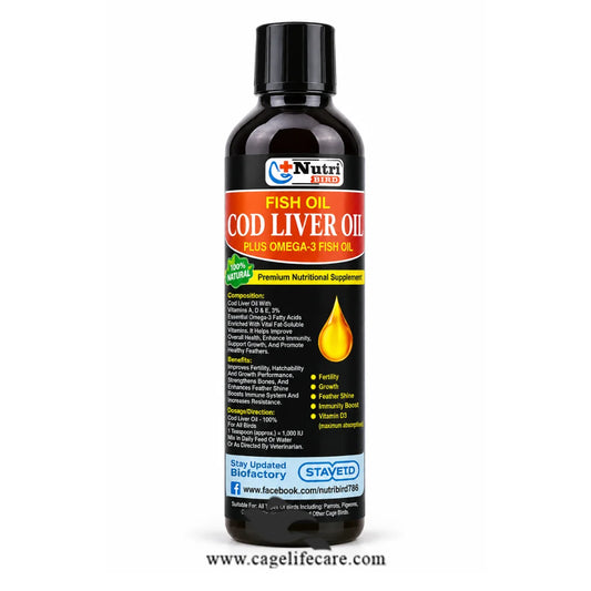 Fish Oil Cod Liver Oil with Omega-3 for Birds