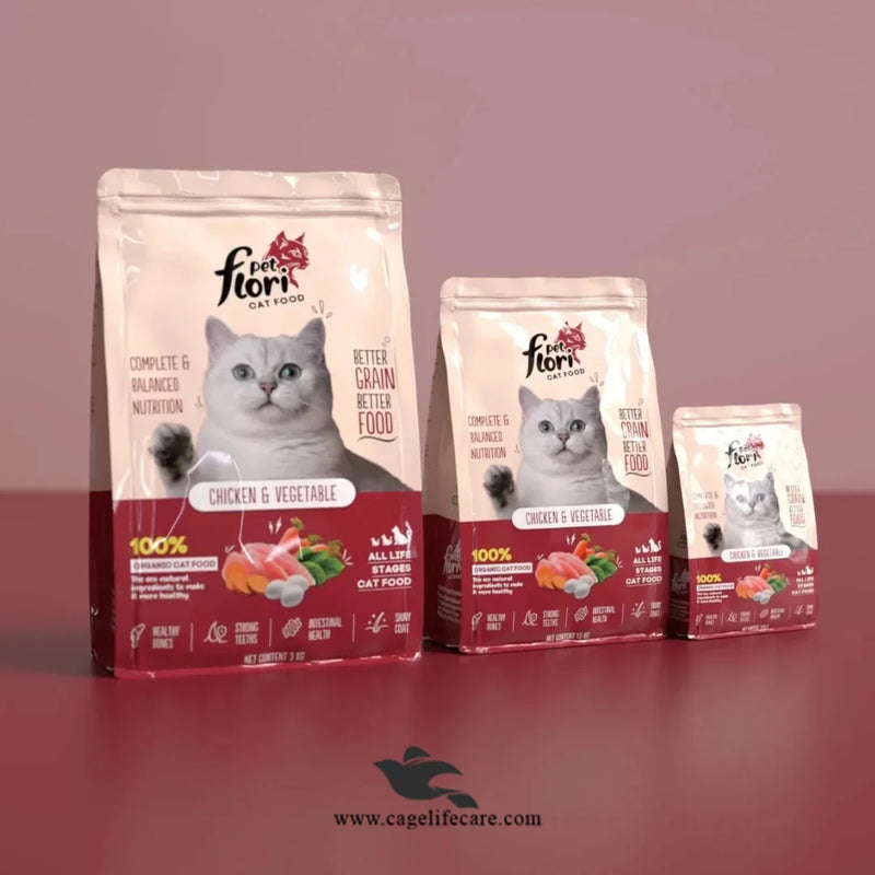 Flori Pet Cat Food – Chicken & Vegetable Formula – All Life Stages Nutrition