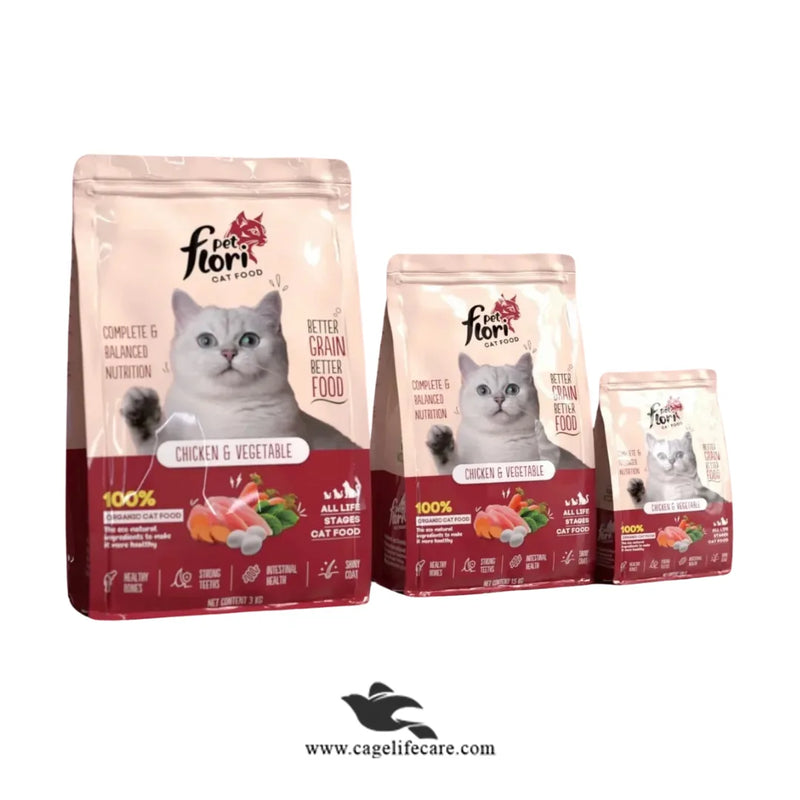 Flori Pet Cat Food – Chicken & Vegetable Formula – All Life Stages Nutrition