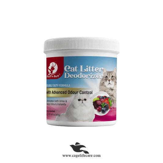 Fluff n Buff Cat Litter Deodorizer – Berry Scent 500g
