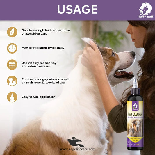 Fluff n Buff Ear Cleaner for Cats & Dogs – 100 ml