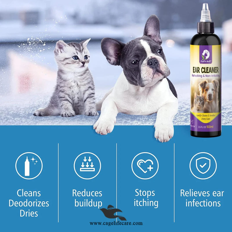 Fluff n Buff Ear Cleaner for Cats & Dogs – 100 ml