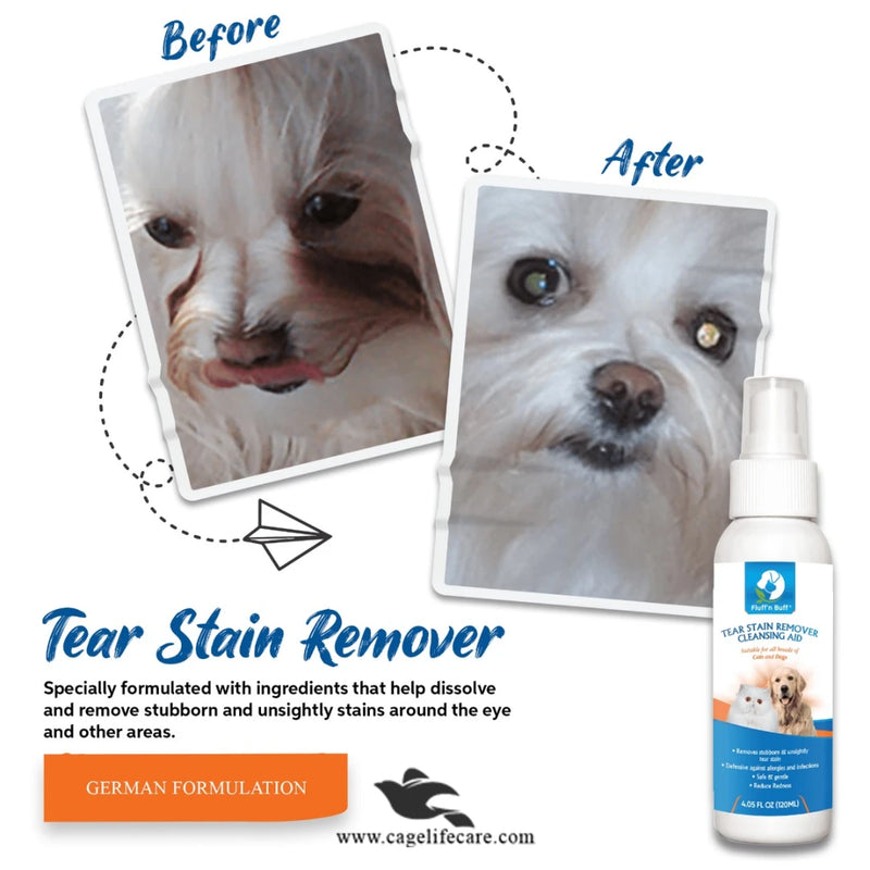 Fluff n Buff Tear Stain Remover For Cats & Dogs – 120 ml