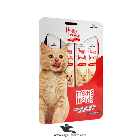 Fluffy Creamy Lickable Cat Treat – Beef (Grain-Free 75g)