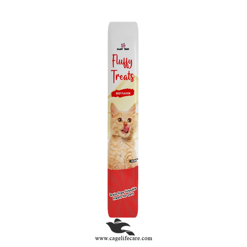 Fluffy Creamy Lickable Cat Treat – Beef (Grain-Free 75g)