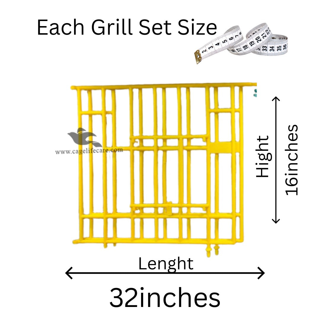 Front Grill Set for Pigeon Nest Box Size Diamention