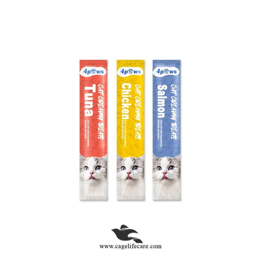 Gino Creamy Lickable Treats for Cats – Chicken, Tuna & Salmon (15g Stick)
