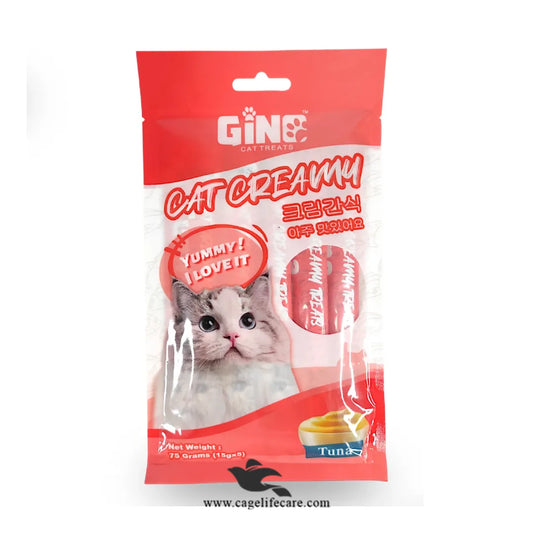 Gino Creamy Lickable Treats for Cats Tuna (75g)