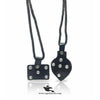 Goat & Sheep Black Leather Necklace (Taweez Style) – Square & Heart Shapes