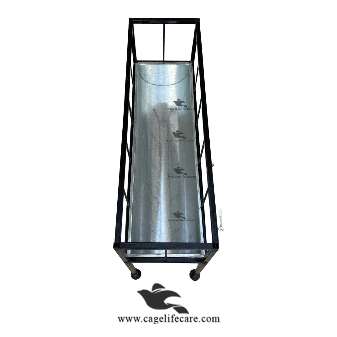 Goat & Sheep Grill Steel Feeding Bucket with Foldable Stand (12 inch)