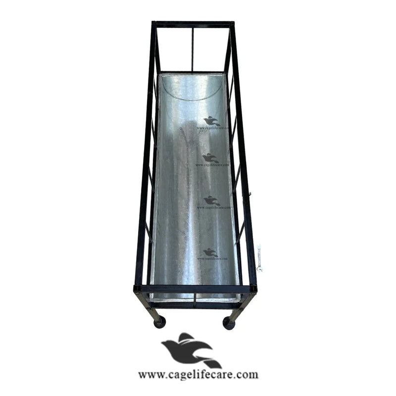 Goat & Sheep Grill Steel Feeding Bucket with Foldable Stand (12 inch)