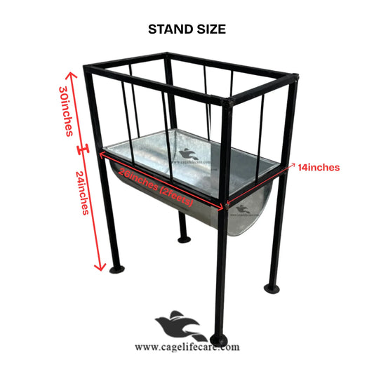 Stainless Steel Sheep Feeding Trough with Foldable Iron Stand
