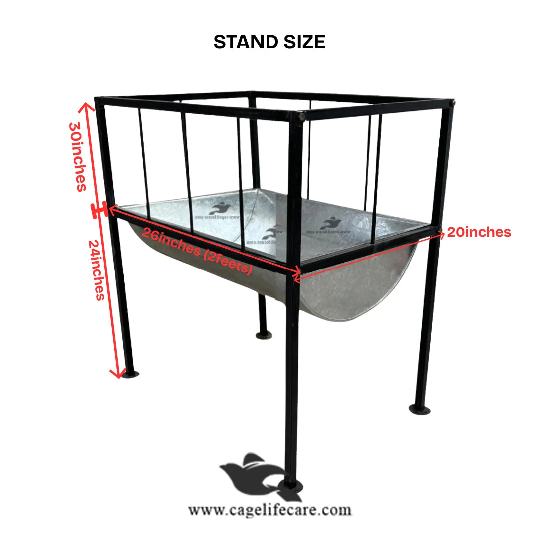 Heavy Duty Goat Feeding Trough with Grill Separator Stand