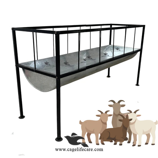 Large Size Goat & Sheep Stainless Steel Feeding Bucket with Foldable Stand