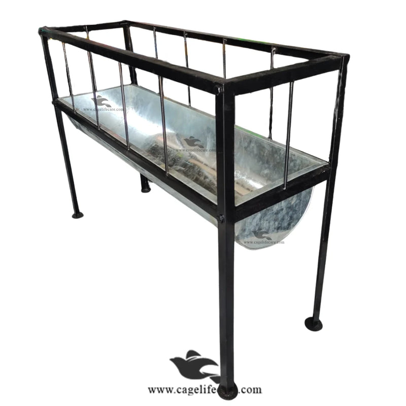 Goat & Sheep Metal Feeding Bucket with Foldable Stand