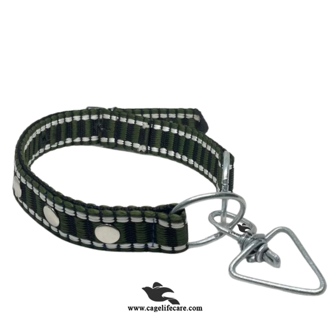 Durable fabric and metal neck belt for livestock
