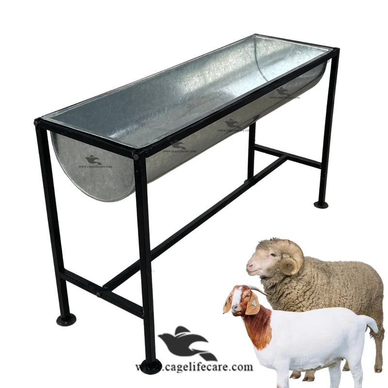 Goat & Sheep Open Steel Bucket with Foldable Stand (12 Inch)