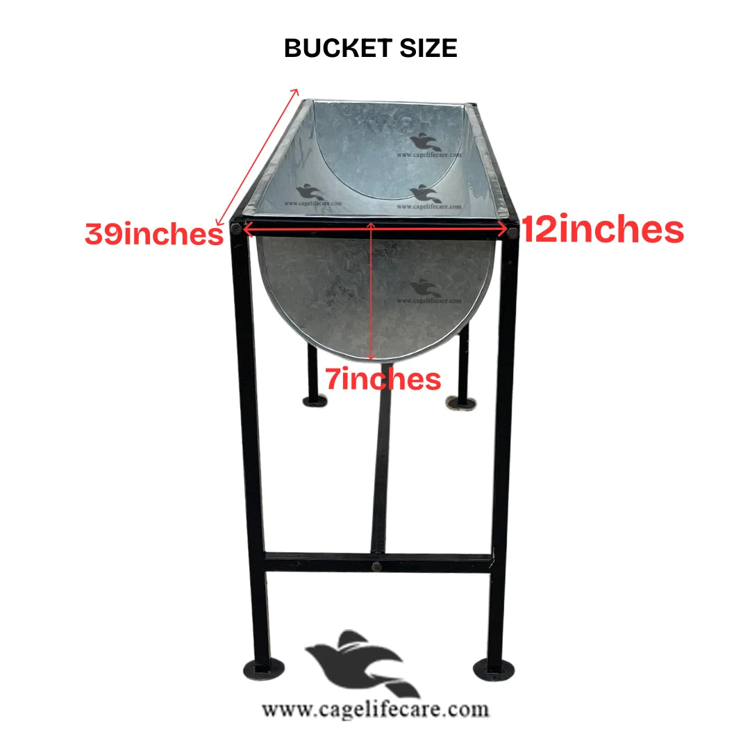 Goat & Sheep Open Bucket with Foldable Stand (12 Inch)