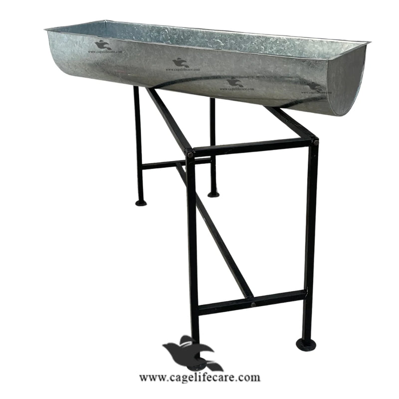 Goat & Sheep Open Steel Bucket with Foldable Stand (12 Inch)