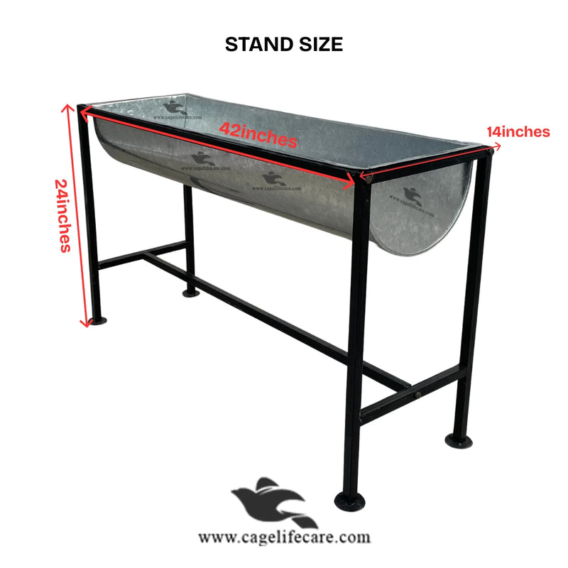 Goat & Sheep Open Steel Bucket with Foldable Stand (12 Inch)