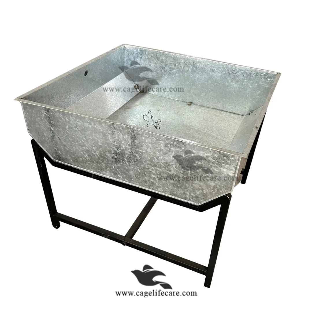 Foldable iron stand with stainless steel bucket