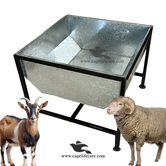 Large stainless steel feeding bucket for cows