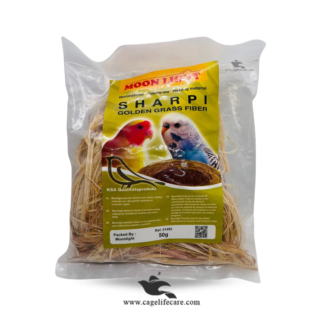 Golden Grass Fiber Nesting Packets for Birds - Imported