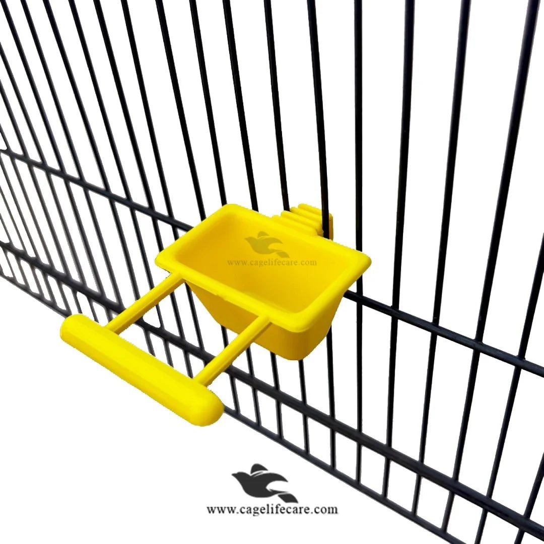 Gritter Pot - Feeder for Finches, Canaries & Small Birds install on grill cage