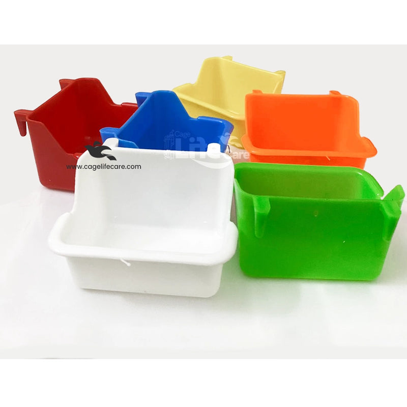 Square Hanging Egg Food & Grit Pots for Small Birds