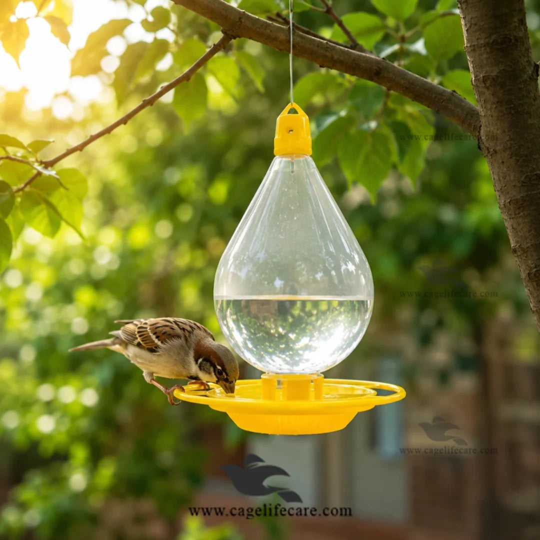 Hanging Bird Water Drinker 500ml for Aviaries and Wild Birds
