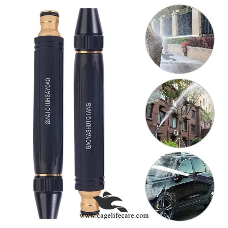 Heavy Duty Brass Water Pressure Nozzle — High Power Farm and Livestock Cleaning Spray Gun