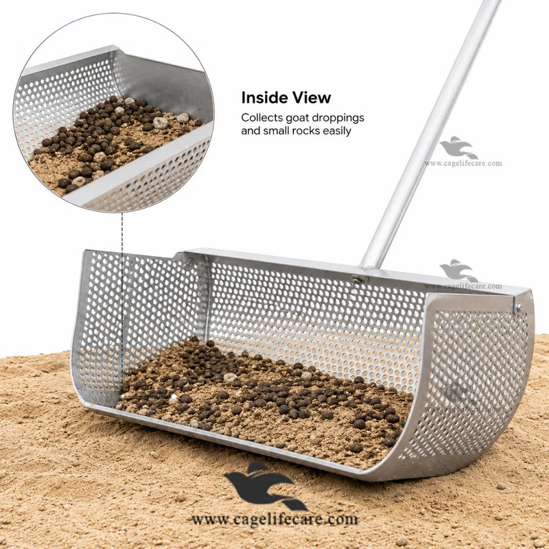 Heavy Duty Farm Sand Cleaner — Manual Foldable Sand Sifter for Goat, Sheep and Poultry Farms