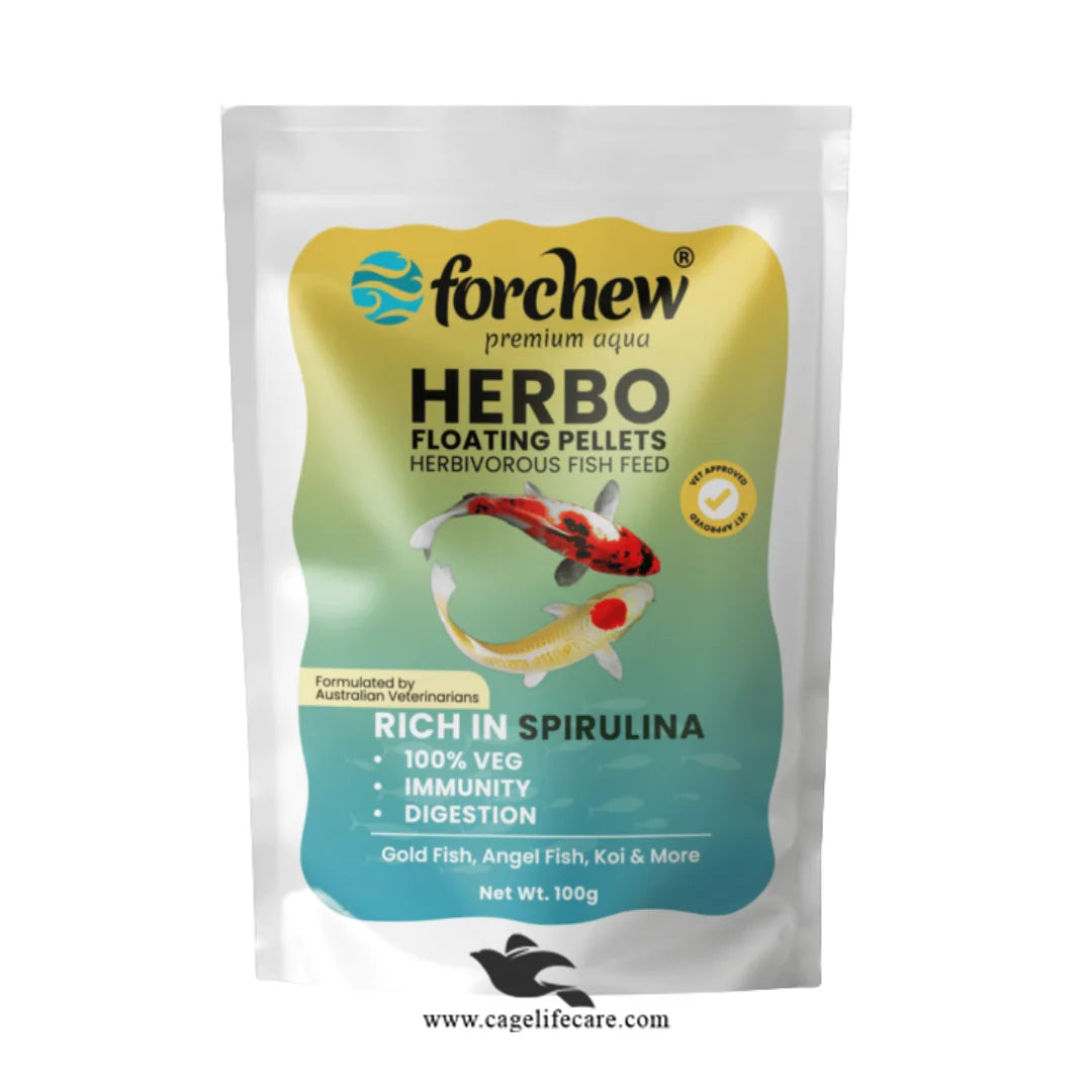 Herbo fish feed for herbivorous fish 100g
