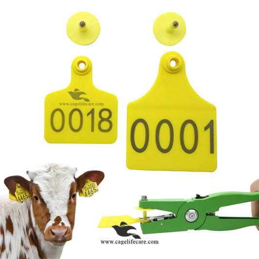 Customized cattle ear tags with farm name and logo printing