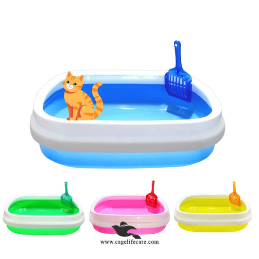 Imported Large Cat Litter Tray with Lid & Scoop