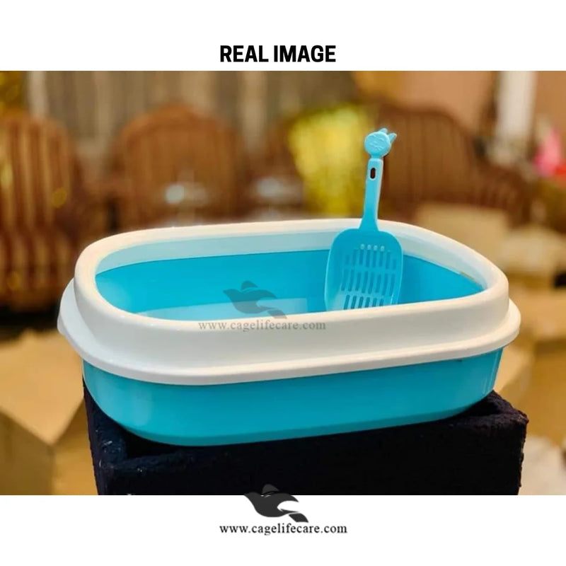 Large Cat Litter Tray with Lid & Scoop - Imported