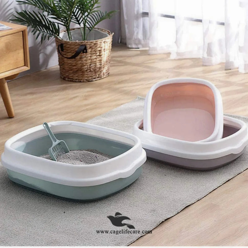 Large Cat Litter Tray with Lid & Scoop - Imported