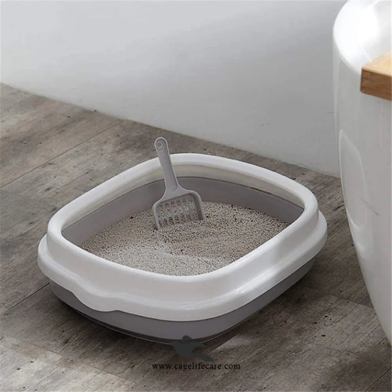 Large Cat Litter Tray with Lid & Scoop - Imported