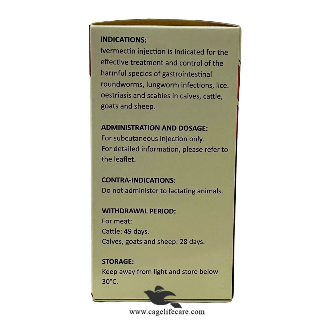 Ivermectin Injectable Solution for Cattle, Sheep, Goats, Calves
