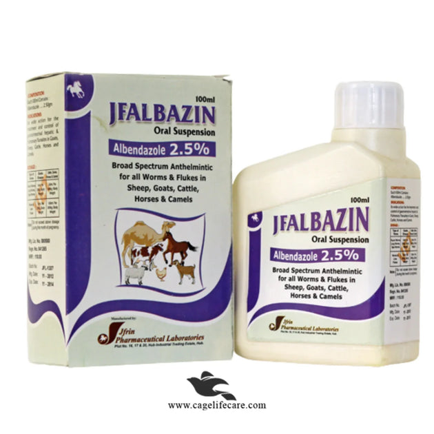 JFALBAZIN 2.5% Albendazole Oral Suspension for Livestock – Cage