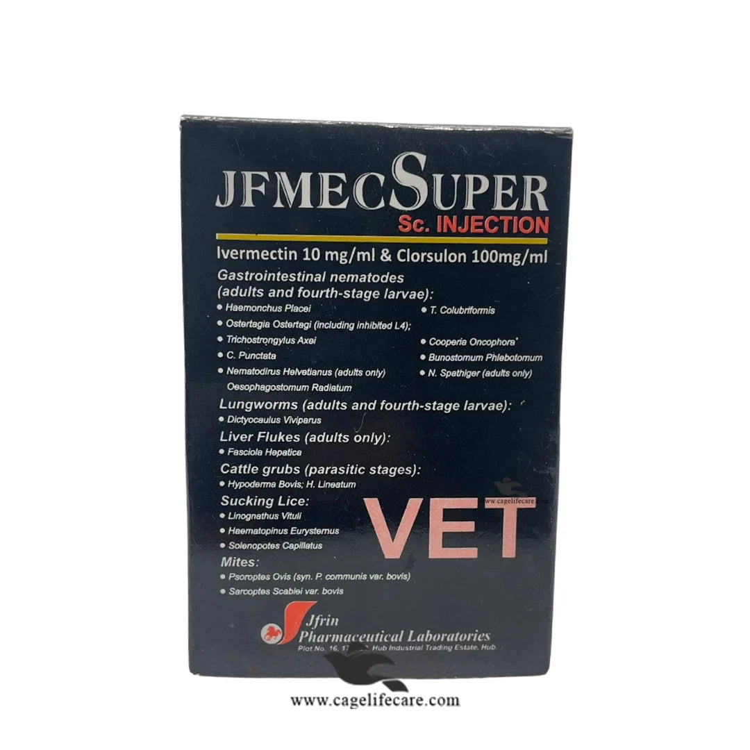 JFMECSUPER injection for liver fluke and worm control