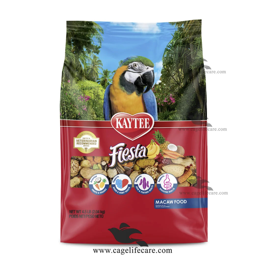 Kaytee Fiesta Macaw Food premium gourmet bird diet imported from the USA