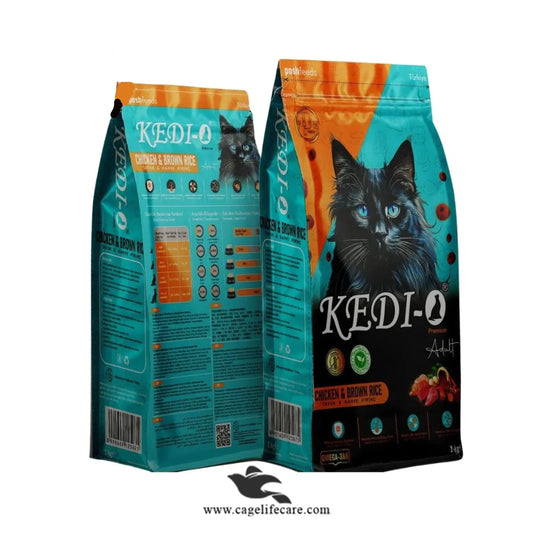 Kedi-O Premium Adult Cat Food – Chicken & Brown Rice  Complete & Balanced Turkish Formula