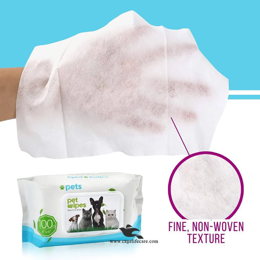 Gentle pet wipes for sensitive skin and fur care