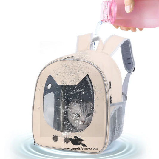 Kitty Face Window Cat & Small Dog Carry Bag – Imported PU Leather (M#6)