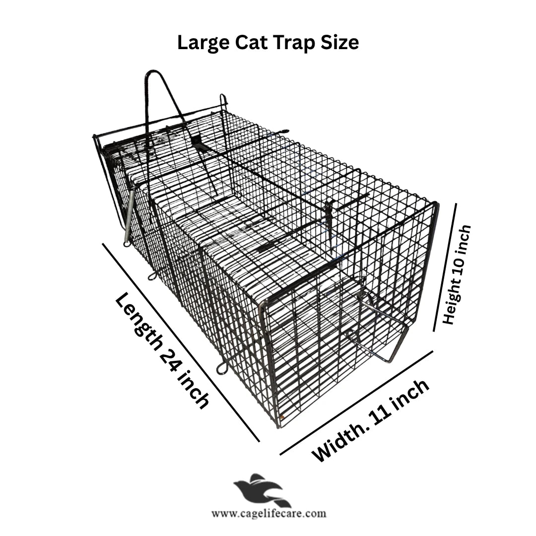 Large Iron Trap Cage for Cats & Animals