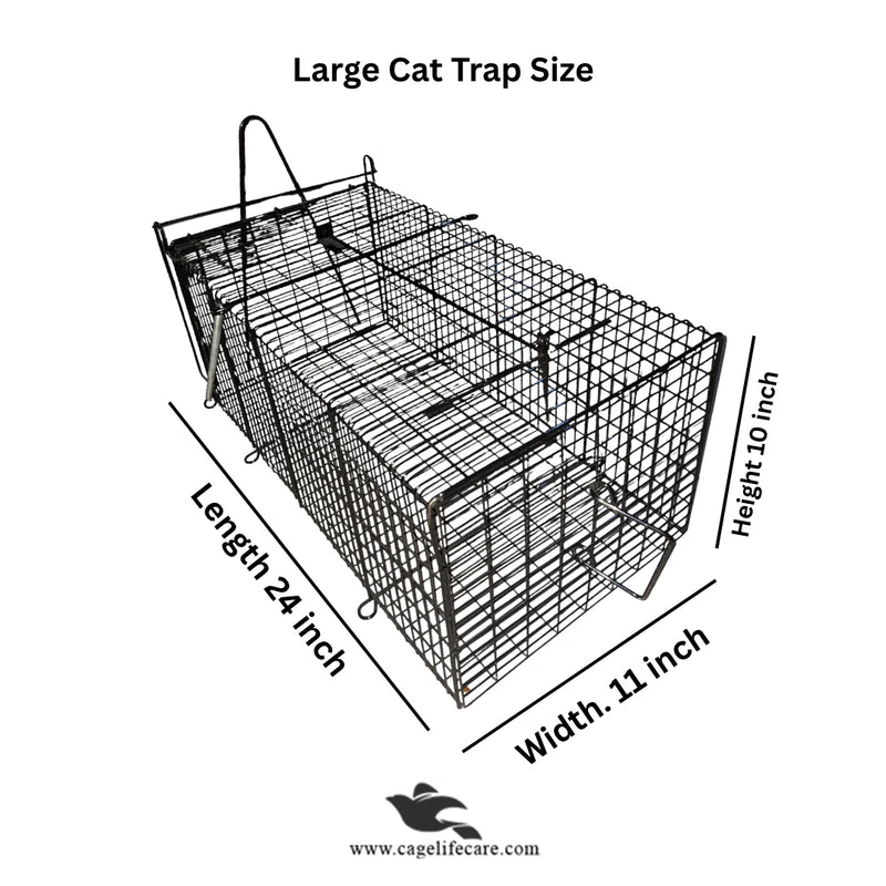 Large Iron Trap Cage for Cats & Animals